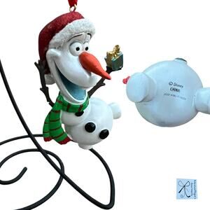 Disney Frozen Olaf in Glitter Santa Hat Christmas Ornament
